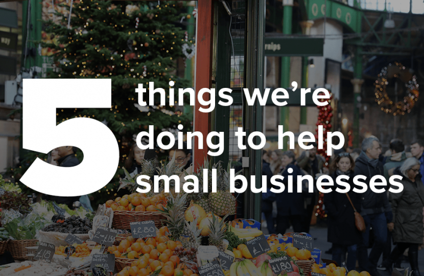 Five things we are doing to help small businesses