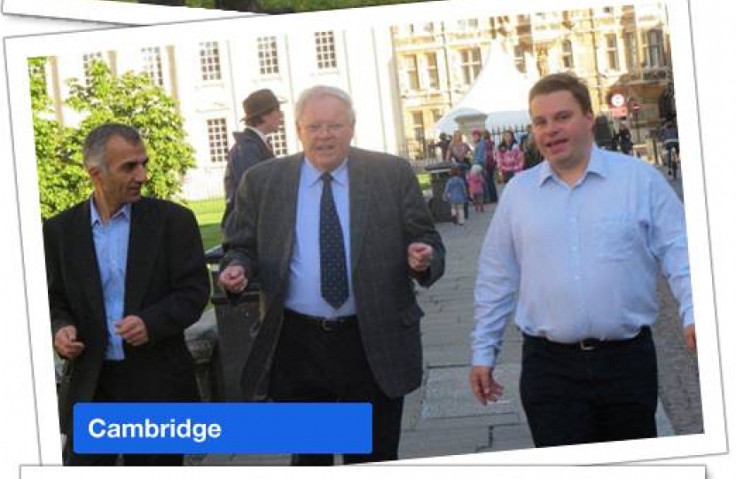 Sir Graham Bright on the campaign trail in Fordham, Cambriege and Peterborough. 