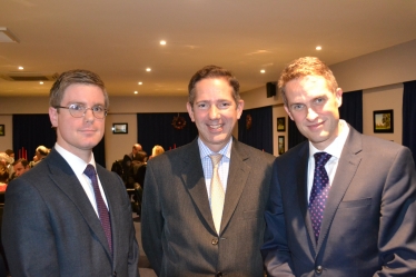 HCCA Chairman Simon Burton, Jonathan Djanogly MP & the Rt Hon Gavin Williamson CBE MP